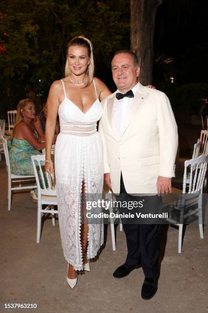 Eva Henger and Pascal Vicedomini attends the Ischia Global Fest 2023 on July 12, 2023 in Ischia, Italy.