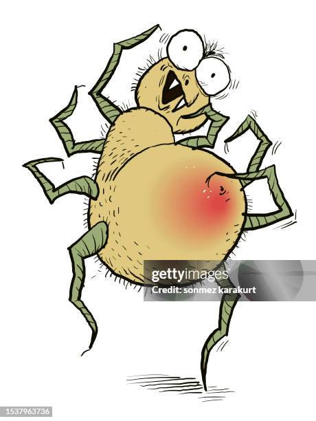 niedliche zecke - parasit stock-grafiken, -clipart, -cartoons und -symbole