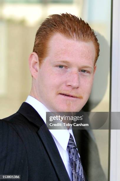 Redmond O'Neal arrives for his final progress report at LAX Courthouse on October 9, 2012 in Los Angeles, California.