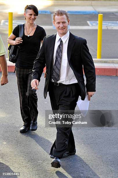 Redmond O'Neal arrives for his final progress report at LAX Courthouse on October 9, 2012 in Los Angeles, California.