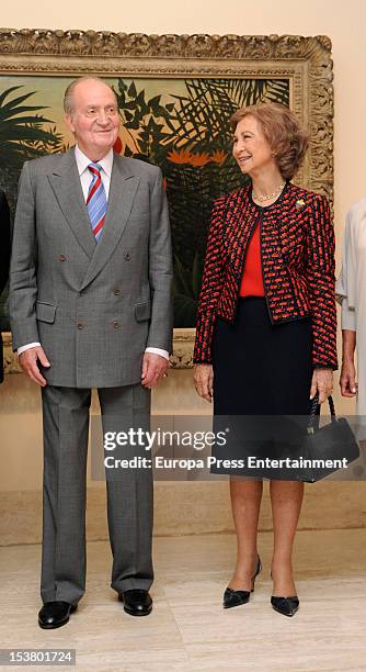 King Juan Carlos of Spain and Queen Sofia of Spain attend Museum Thyssen Bornemisza 20th anniversary event hosted by Carmen 'Tita' Cervera on October...