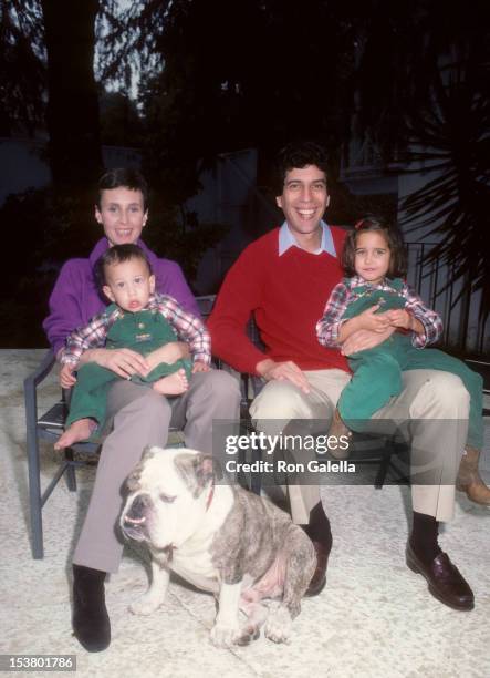 Musician Jon Bauman of Sha Na Na, wife Mary Bauman, daughter Nora Bauman and son Eli Bauman being photographed for exclusive photo session on...