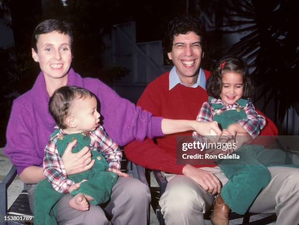 Musician Jon Bauman of Sha Na Na, wife Mary Bauman, daughter Nora Bauman and son Eli Bauman being photographed for exclusive photo session on...