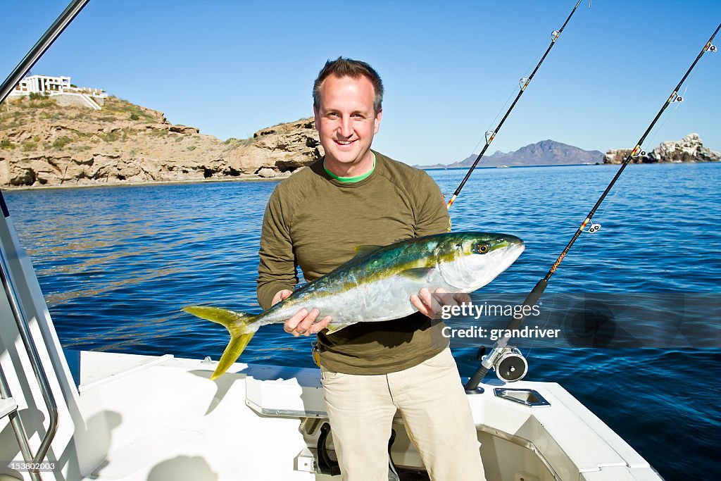 Fisherman with Freshly caught Tuna