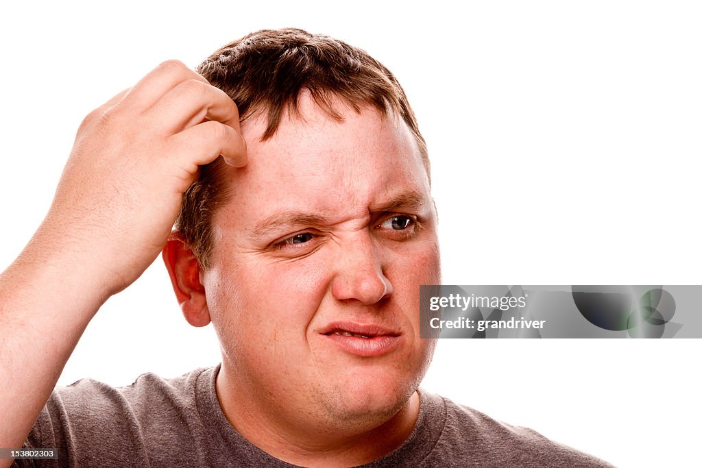 Man Scratching His Head