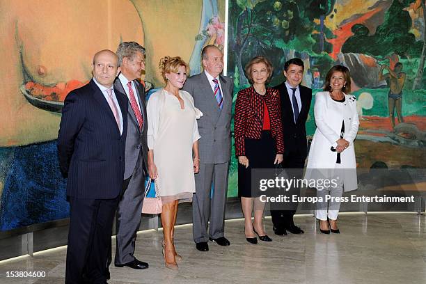 Jose Ignacio Wert, Jesus Posada, Baroness Carmen Thyssen-Bornemisza, King juan Carlos of Spain, Queen Sofia of Spain, Ignacio Gonzalez and Ana...