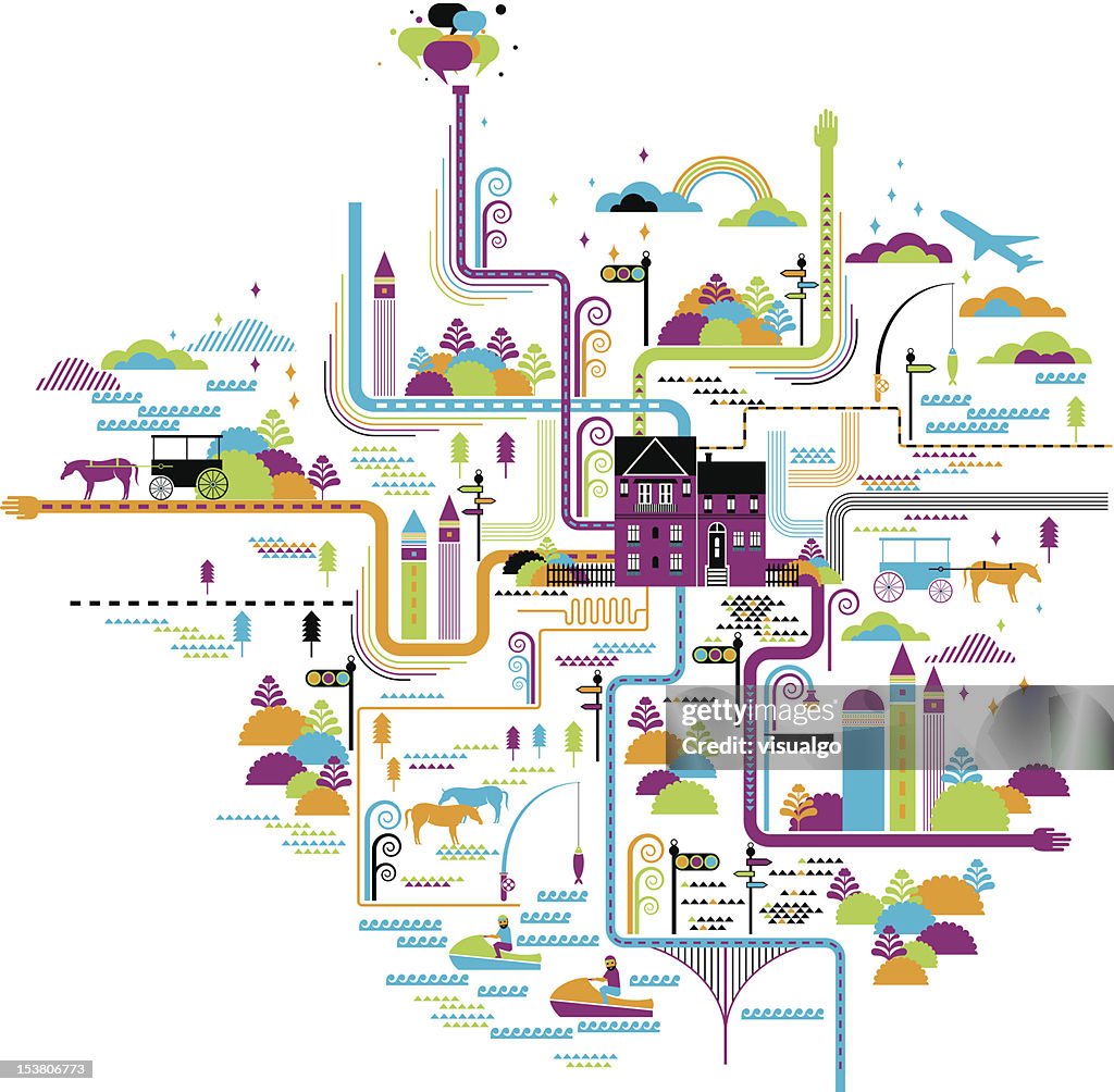 Lifemap Cool Life Map High-Res Vector Graphic - Getty Images