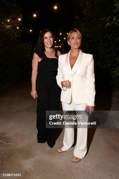 Paola Turci and Francesca Pascale attend the Ischia Global Fest 2023 on July 12, 2023 in Ischia, Italy.