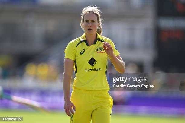 Ellyse Perry of Australia during the Women's Ashes 1st We Got Game ODI match between England and Australia at Seat Unique Stadium on July 12, 2023 in...