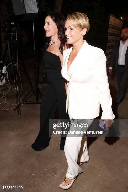 Paola Turci and Francesca Pascale attend the Ischia Global Fest 2023 on July 12, 2023 in Ischia, Italy.