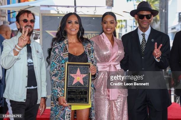 Ringo Starr, Sheila E., H.E.R. And Jimmy Jam attend as Sheila E. Is honored with a star on Hollywood Walk of Fame on July 12, 2023 in Hollywood,...