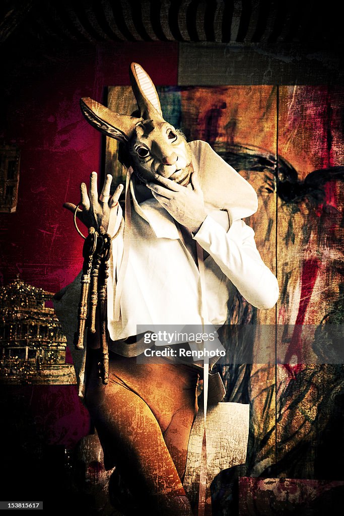 Fashion Rabbit Drawing Art And Fashion Series Rabbit High-Res Stock Photo - Getty Images