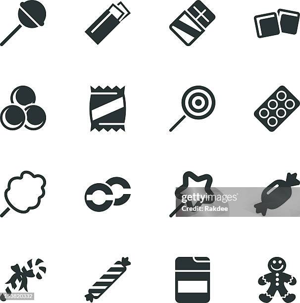 candy silhouette icons - caramel stock illustrations