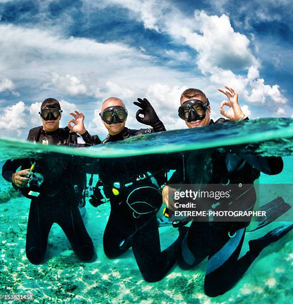 we are ok - diving equipment stock pictures, royalty-free photos & images