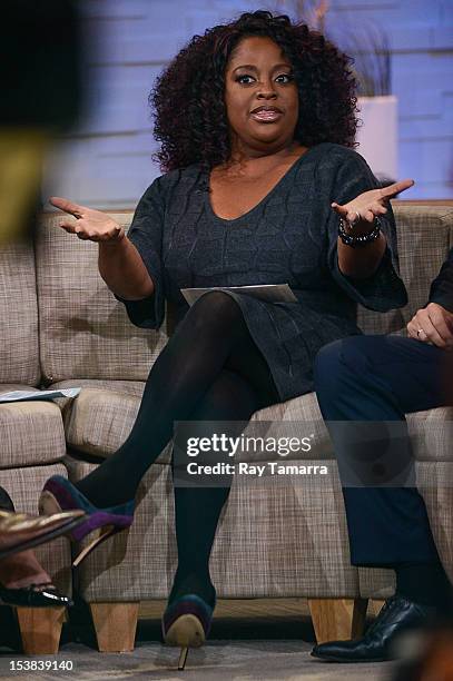 Actress Sherri Shepherd tapes an interview at "Good Morning America" at the ABC Times Square Studios on October 9, 2012 in New York City.