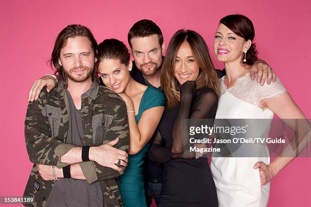 Actor Aaron Stanford, Lyndsy Fonseca, Shane West, Maggie Q and Melinda Clarke are photographed for TV Guide Magazine on July 13, 2012 on the TV Guide...