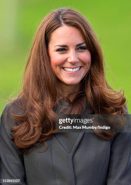 Catherine, Duchess of Cambridge attends the official launch of The Football Association's National Football Centre at St George's Park on October 9,...