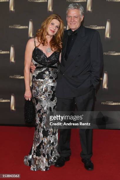 Ruediger Joswig and Claudia Wenzel arrive for the German TV Award 2012 at Coloneum on October 2, 2012 in Cologne, Germany.