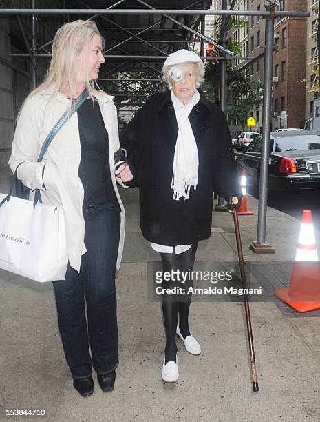 Elaine Stritch sighting on October 9, 2012 in New York City.