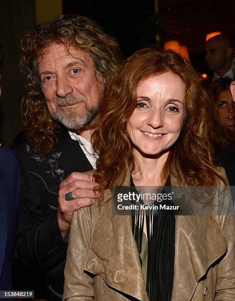 Robert Plant and Patty Griffin attend the after party for "Led Zeppelin: Celebration Day" at Monkey Bar on October 9, 2012 in New York City. The film...