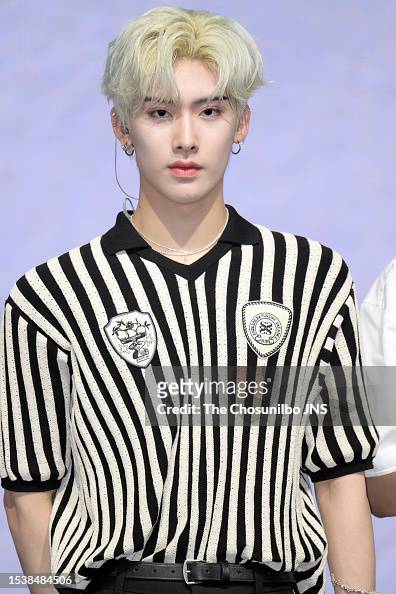 Ricky of K-pop boy group ZEROBASEONE attends their album releasing ...