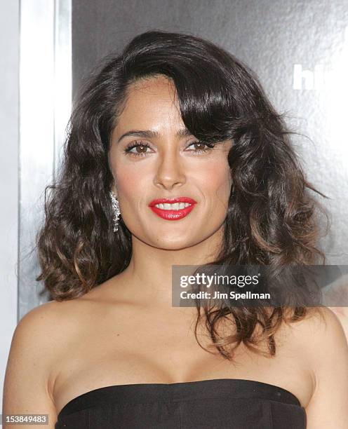 Actress Salma Hayek attends the "Here Comes The Boom" premiere at AMC Loews Lincoln Square on October 9, 2012 in New York City.