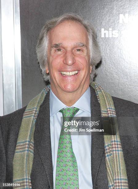 Actor Henry Winkler attends the "Here Comes The Boom" premiere at AMC Loews Lincoln Square on October 9, 2012 in New York City.