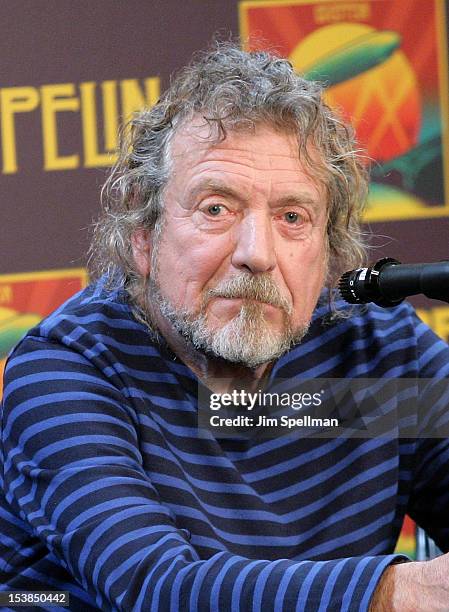 Singer Robert Plant attends the "Led Zeppelin: Celebration Day" press conference at the Museum of Modern Art on October 9, 2012 in New York City.