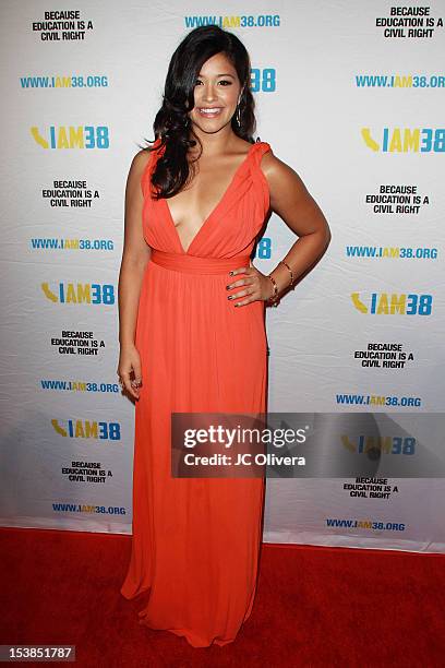 Actress Gina Rodriguez arrives at the Screening of "Filly Brown" held at The Egyptian Theater on October 8, 2012 in Los Angeles, California.