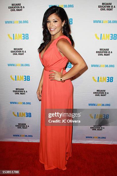 Actress Gina Rodriguez arrives at the Screening of "Filly Brown" held at The Egyptian Theater on October 8, 2012 in Los Angeles, California.