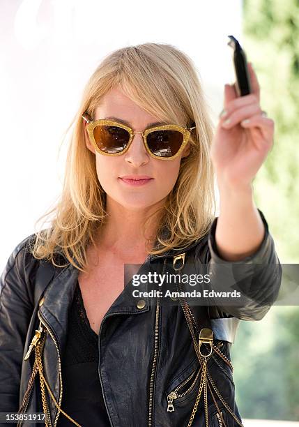 Singer Emily Haines of the band Metric performs onstage at the 98.7FM Party Penthouse at The Historic Hollywood Tower on October 9, 2012 in...