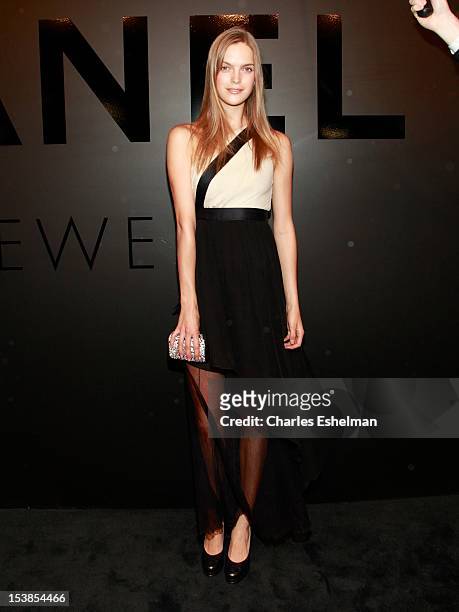 Model Mirte Maas attends Chanel Bijoux de Diamant 80th Anniversary on October 9, 2012 in New York City.