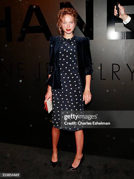 Model Heloise Guerin attends Chanel Bijoux de Diamant 80th Anniversary on October 9, 2012 in New York City.