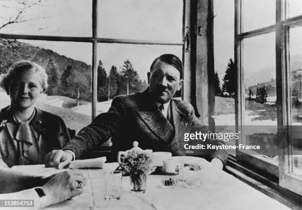 Adolf Hitler and Eva Braun in the Thirties, Germany.
