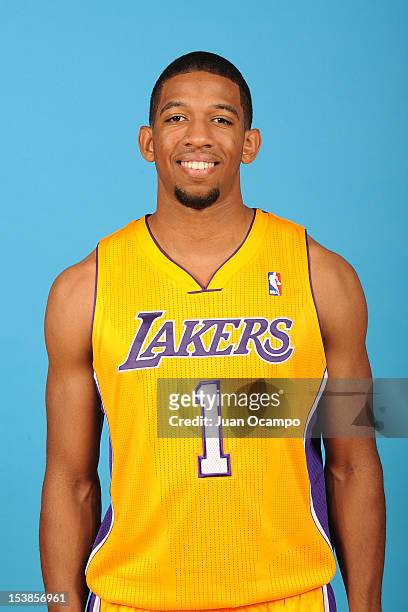 Darius Morris of the Los Angeles Lakers during Media Day at Toyota Sports Center on October 1, 2012 in El Segundo, California. NOTE TO USER: User...