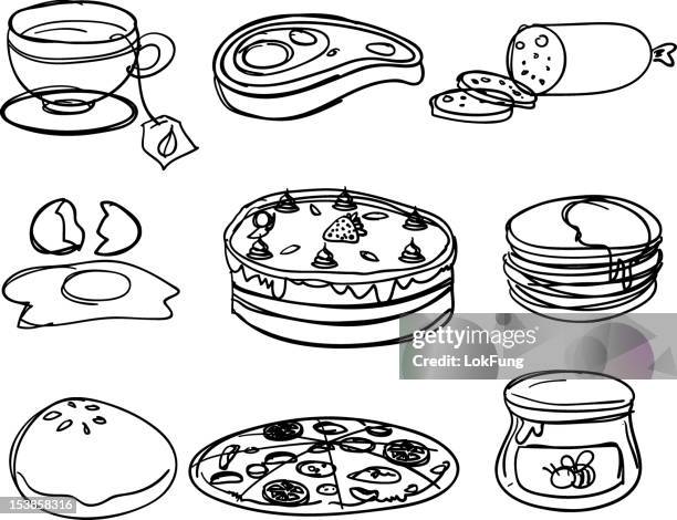 food and beverage_05 - pancake stock illustrations