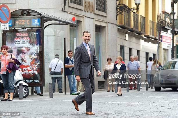 Prince Felipe of Spain attends Red Cross Fundraising Day 2012 on October 10, 2012 in Madrid, Spain.