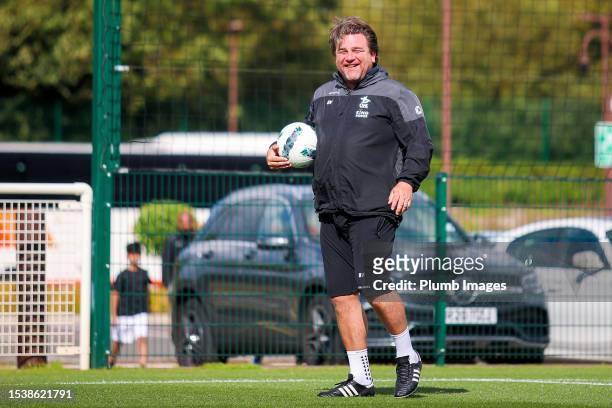Goalkeeper coach Bram Verbist of OH Leuven during the OH Leuven Pre-Season Training Camp at the Leicester City training Complex, Seagrave on July 17,...