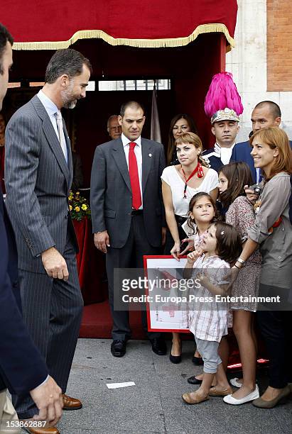 Prince Felipe of Spain attends Red Cross Fundraising Day on October 10, 2012 in Madrid, Spain.
