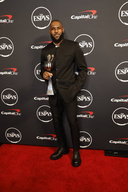 LeBron James, winner of Best Record-Breaking Performance, attends The 2023 ESPY Awards at Dolby Theatre on July 12, 2023 in Hollywood, California.