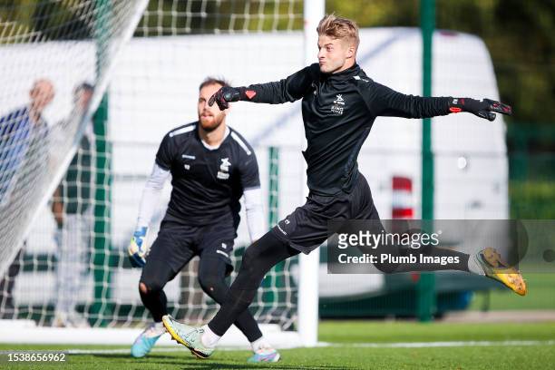 Nordin Jackers of OH Leuven during the OH Leuven Pre-Season Training Camp at the Leicester City training Complex, Seagrave on July 17, 2023 in...