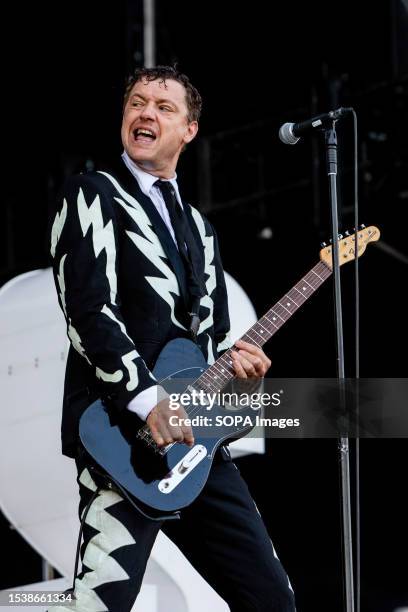 Nicholaus Arson of The Hives performs live at IDAYS Festival in Milan.