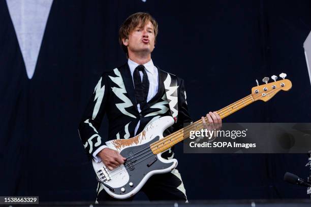 Dr. Matt Destruction of The Hives performs live at IDAYS Festival in Milan.