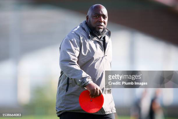 Assistant manager Joachim Mununga of OH Leuven during the OH Leuven Pre-Season Training Camp at the Leicester City training Complex, Seagrave on July...