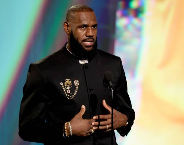 LeBron James, winner of Best Record-Breaking Performance, speaks onstage during The 2023 ESPY Awards at Dolby Theatre on July 12, 2023 in Hollywood,...