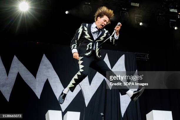 Pelle Almqvist of The Hives performs live at IDAYS Festival in Milan.