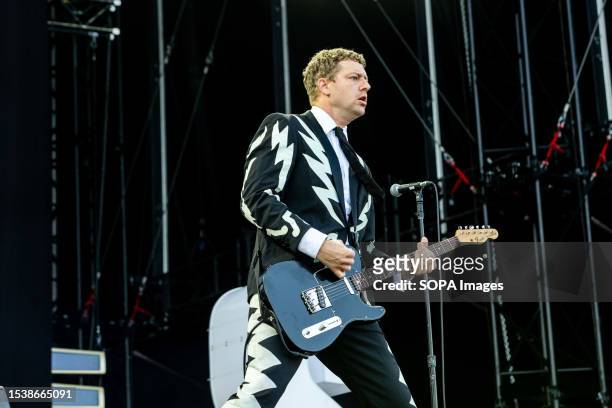 Nicholaus Arson of The Hives performs live at IDAYS Festival in Milan.