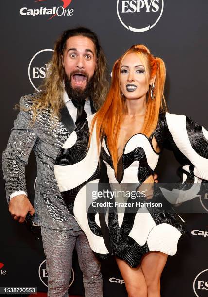 Seth Rollins and Becky Lynch attend The 2023 ESPY Awards at Dolby Theatre on July 12, 2023 in Hollywood, California.