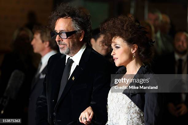 Tim Burton and Helena Bonham Carter attend the Premiere of 'Frankenweenie' at the opening of the BFI London Film Festival at Odeon Leicester Square...