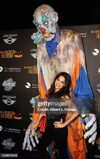 Actress Azita Ghanizada arrives for the 4th Annual Los Angeles Haunted Hayride "The Congregation" held at Griffith Park on October 7, 2012 in Los...